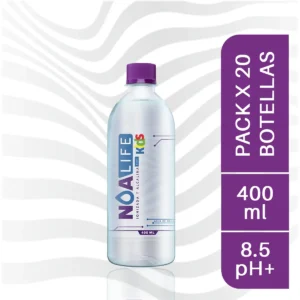 Agua Ionizada y Alcalina 400 ml con Tapa Clásica Kids – Pack de 20 Botellas
