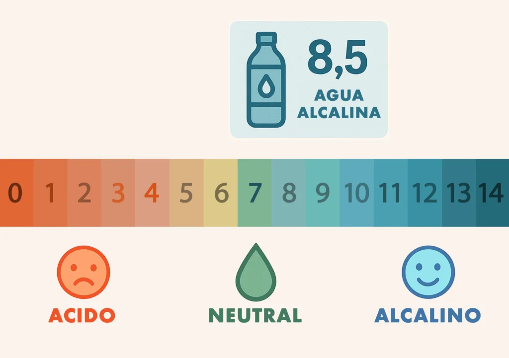 Tabla de pH, con demostración de por qué el agua ionizada y alcalina es mejor que el agua.