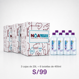 Promo Invierno Familiar Plus: 3 Cajas de Agua 20L + 6 Botellas 400ml